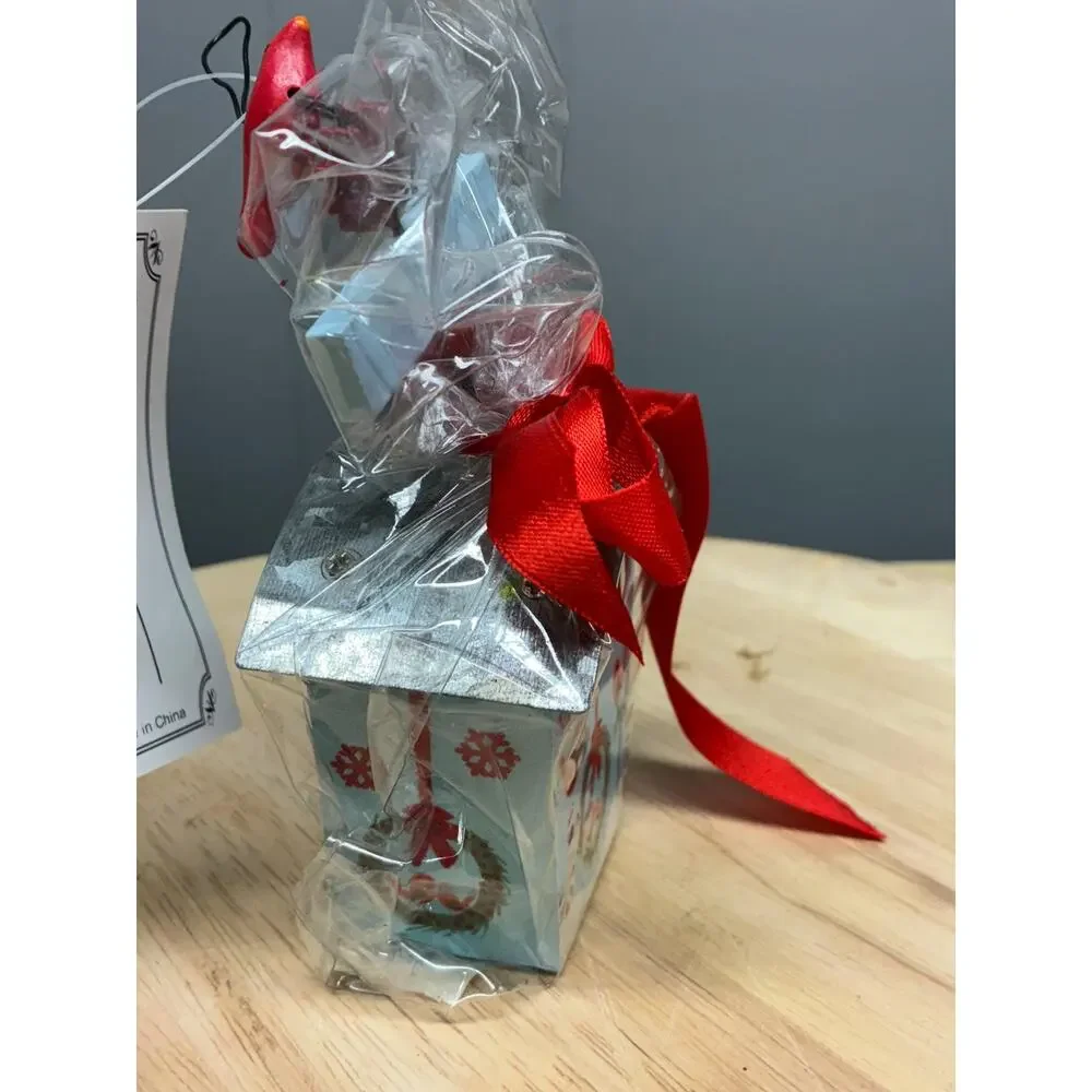 Cardinal Christmas Ornament | Joy to the Birds Barn House | Helena Rags Design